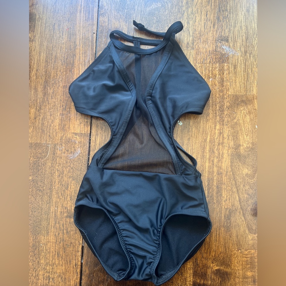 BP Designs Black Leotard With Cut Outs Child Medium